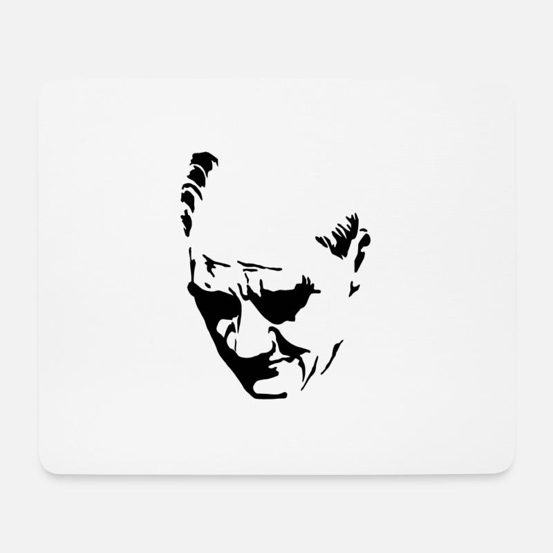 Atatürk - Mousepad (Querformat) - Weiß