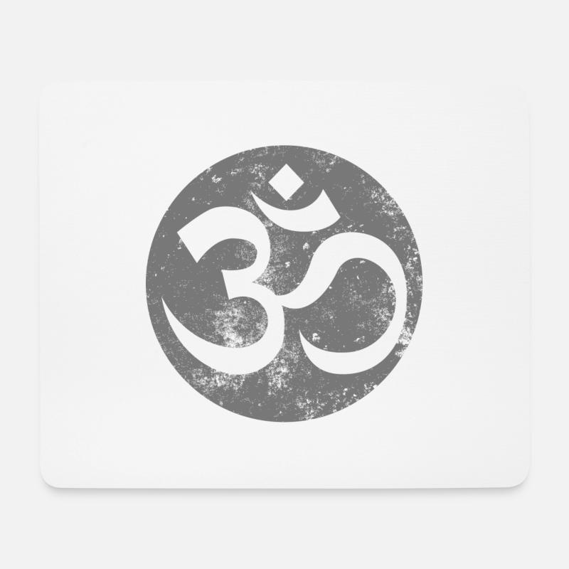 Om Yoga-Symbol - Mousepad (Querformat) - Weiß