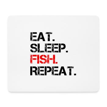 Fisherman fishing angler saying fish - Mouse Pad (horizontal) - white - Front