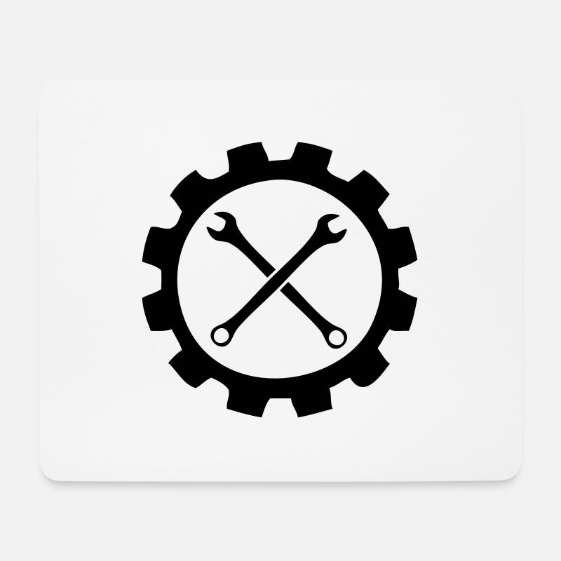 Schraubenschlüssel - Mousepad (Querformat) - Weiß