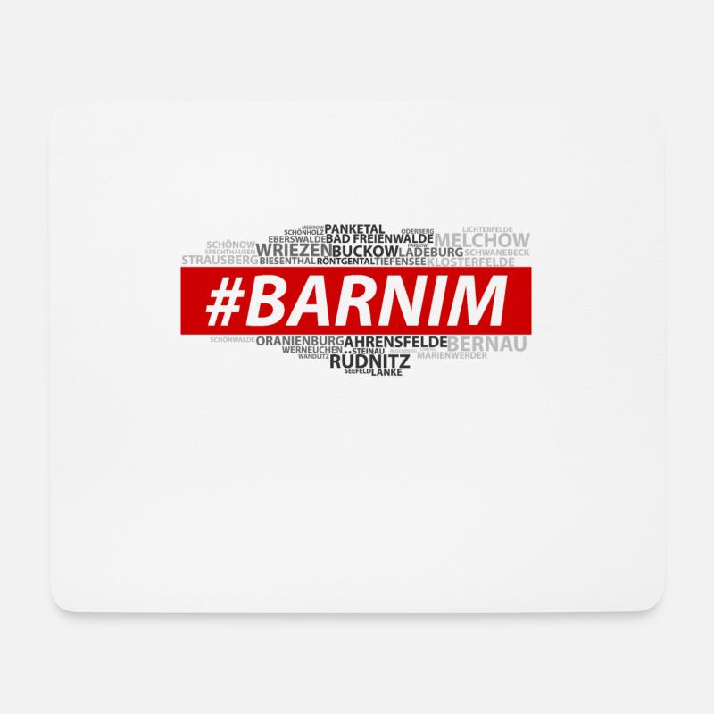 Hashtag Barnim: Alle Orte in einem Shirt! - Mousepad (Querformat) - Weiß