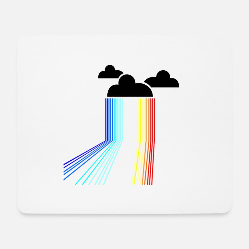 rainbow cloud - Mouse Pad (horizontal) - white