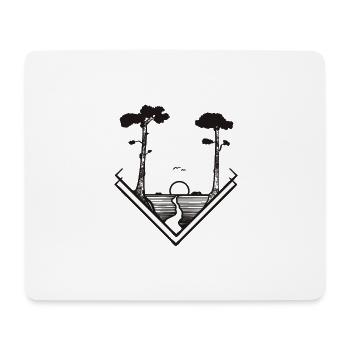 Graphic nature illustration modern - Mouse Pad (horizontal) - white - Front