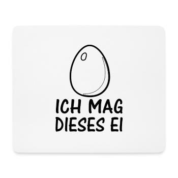 Ich mag dieses Ei Instagram Weltrekord Geschenkide - Mousepad (Querformat) - Weiß - Vorne