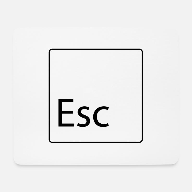 esc - Mousepad (Querformat) - Weiß