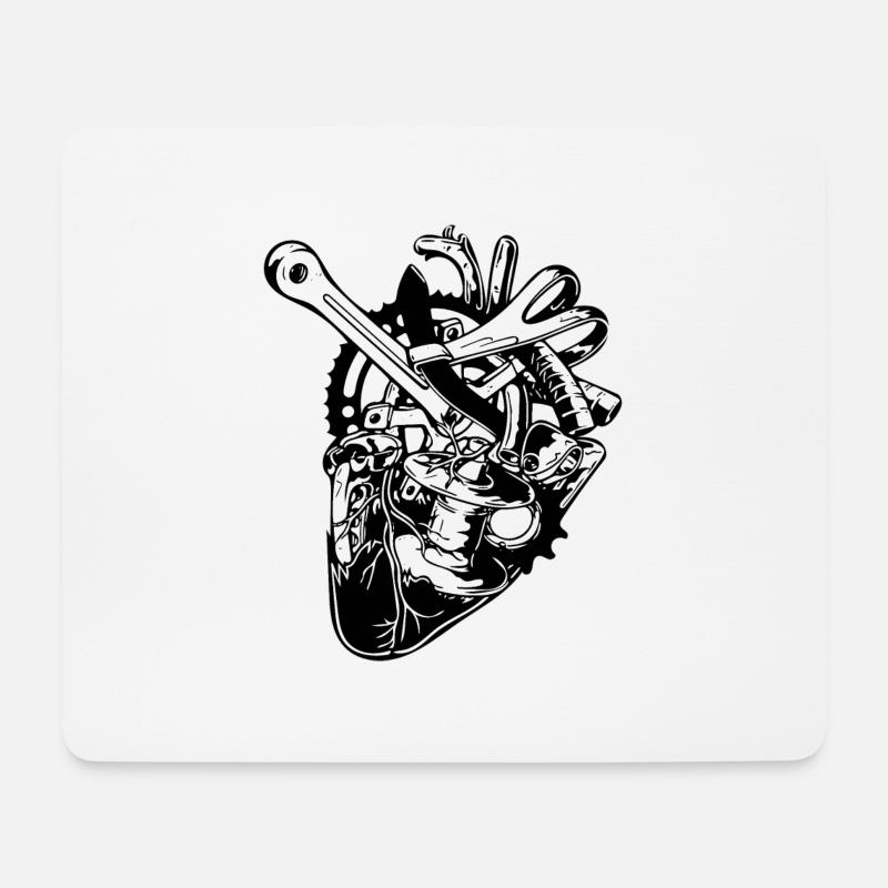 Fahrrad - Mousepad (Querformat) - Weiß