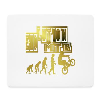Evolution MTB, Mountainbike, Trial Bike Fahrer - Mousepad (Querformat) - Weiß - Vorne