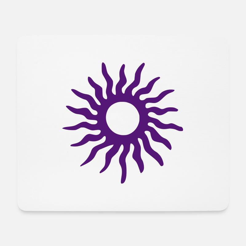 Tribal Stern Sonne - Mousepad (Querformat) - Weiß