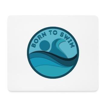 Born To Swim - Mousepad (Querformat) - Weiß - Vorne