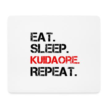 Kuidaore Essen Geld lustiger Spruch Japan - Mousepad (Querformat) - Weiß - Vorne