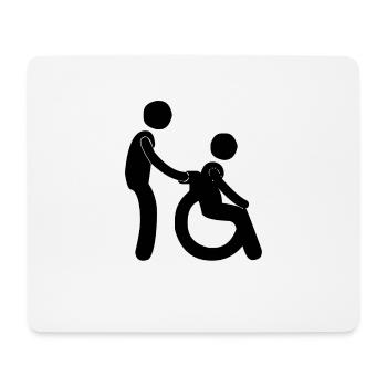 Der Krankenpfleger hilft dir gerne - Mousepad (Querformat) - Weiß - Vorne