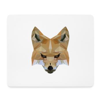 Low Poly Art Fox - Geschenkidee - Mousepad (Querformat) - Weiß - Vorne
