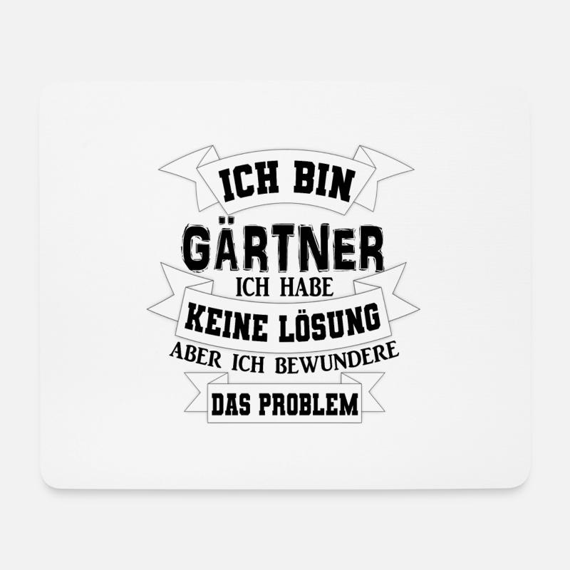 Gärtner Garten Spruch Geschenkidee - Mousepad (Querformat) - Weiß