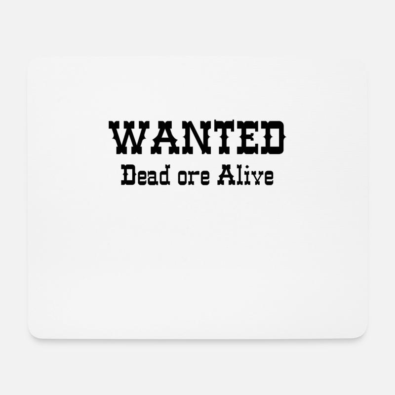 Wanted - Mousepad (Querformat) - Weiß