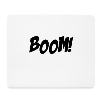 BOOM - Mousepad (Querformat) - Weiß - Vorne
