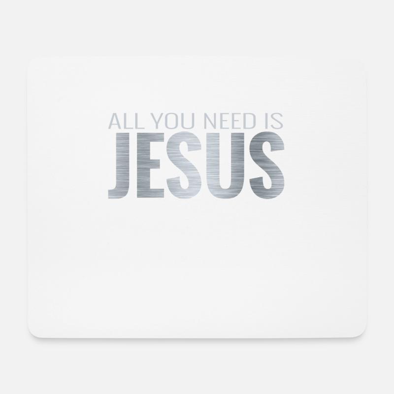 Alles was du brauchst Christlich - Mousepad (Querformat) - Weiß