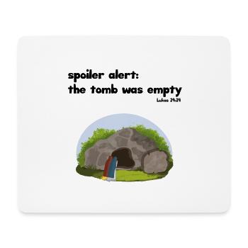 Christian Jesus Bible Empty Tomb Bible verse God - Mouse Pad (horizontal) - white - Front