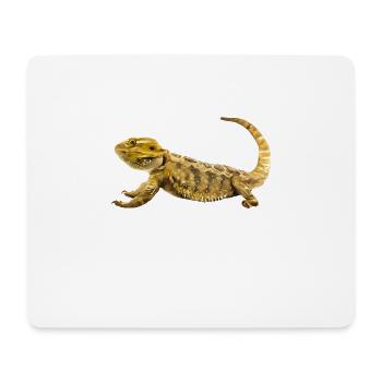 Mon dragon barbe vous regarde - Tapis de souris (format paysage) - blanc - Devant