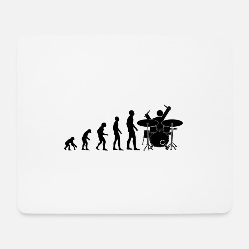 Evolution drummer - Mouse Pad (horizontal) - white
