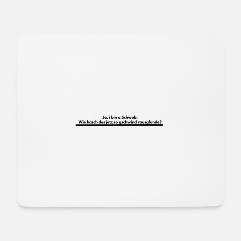 Schwabe Ländle Spätzle Stuttgart Geschenkidee - Mousepad (Querformat) - Weiß