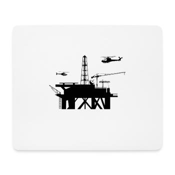 Une énorme plate-forme pétrolière en mer - Tapis de souris (format paysage) - blanc - Devant