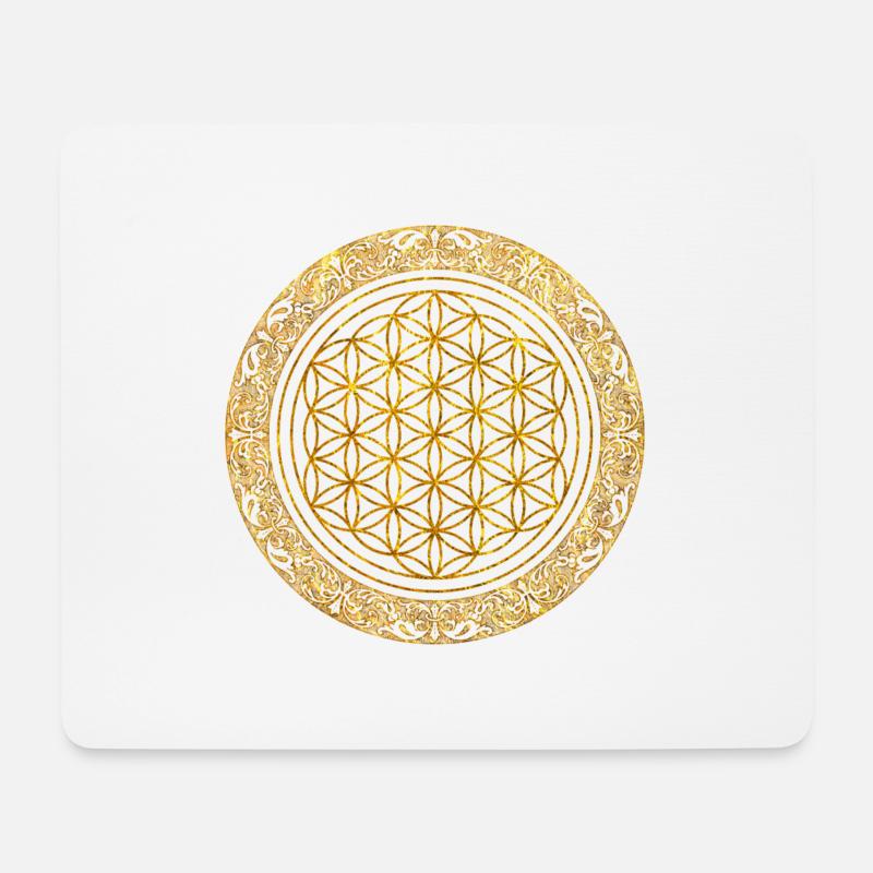 Mandala - Mousepad (Querformat) - Weiß