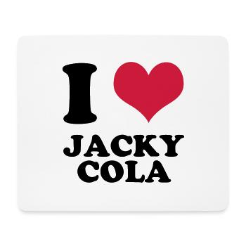 j'aime jacky cola - Tapis de souris (format paysage) - blanc - Devant