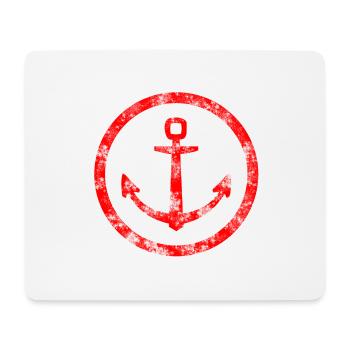 Anker Anchor Maritim Symbol - Mousepad (Querformat) - Weiß - Vorne