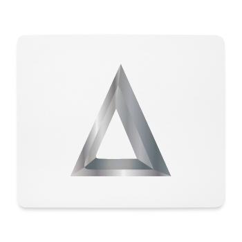 Mathematiksymbole Delta Silber - Geschenkidee - Mousepad (Querformat) - Weiß - Vorne