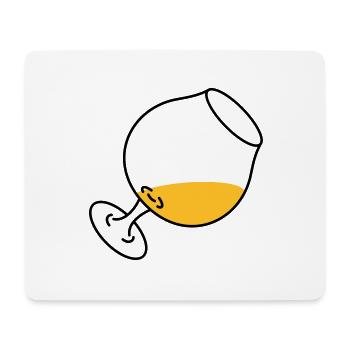 Cognacglas - Mousepad (Querformat) - Weiß - Vorne