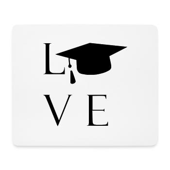 Love Schule Studium Abschluss Bachelor Master - Mousepad (Querformat) - Weiß - Vorne