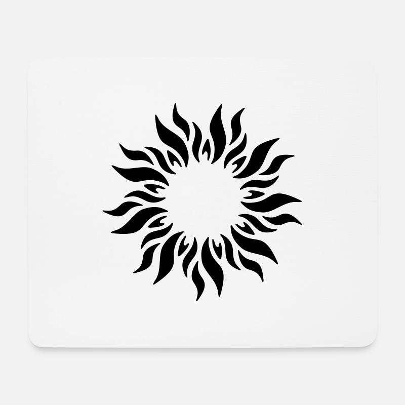 Sun-Ornament1 - Mousepad (Querformat) - Weiß