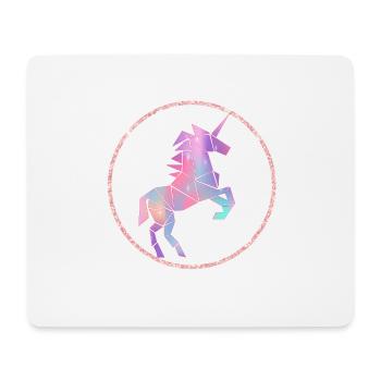 origami Einhorn unicorn - Mousepad (Querformat) - Weiß - Vorne