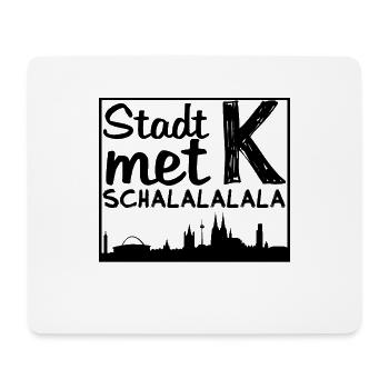 Stadt mit K schalalala Motiv Köln Dom und Skyline - Mousepad (Querformat) - Weiß - Vorne