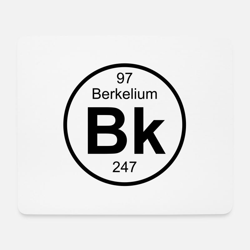 Element 97 - bk (berkelium) - Full (round) - Mousepad (Querformat) - Weiß