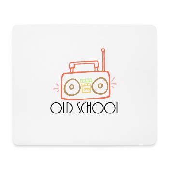 Old School I Retro I Vintage I Radio Tape - Mousepad (Querformat) - Weiß - Vorne