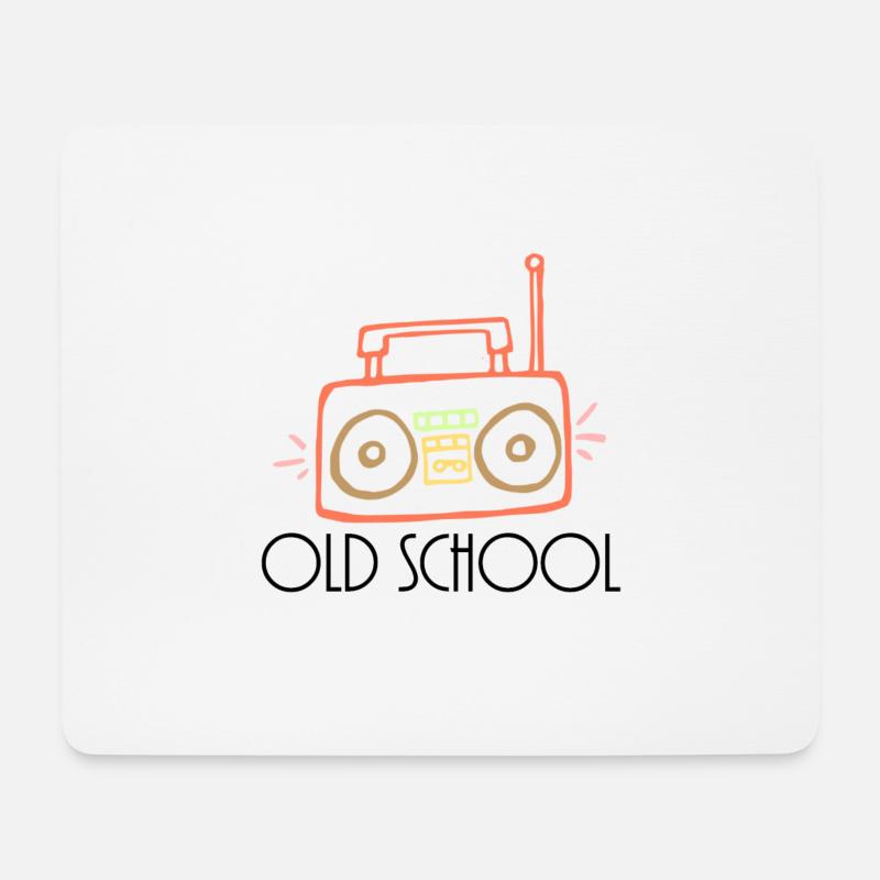 Old School I Retro I Vintage I Radio Tape - Mousepad (Querformat) - Weiß