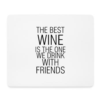 Wein | Vino Freunde Alkohol trinken Geschenkidee - Mousepad (Querformat) - Weiß - Vorne