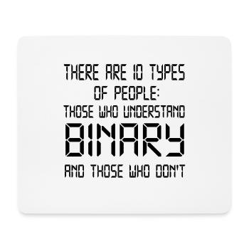 Binärcode Binary Informatik Geek Geschenk - Mousepad (Querformat) - Weiß - Vorne