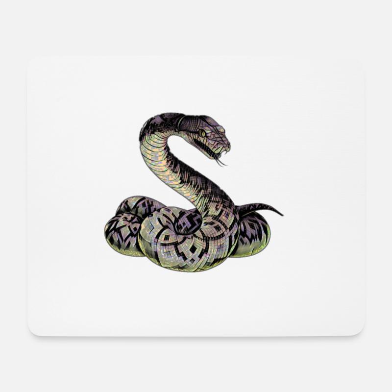 Schlange - Mousepad (Querformat) - Weiß