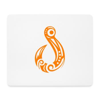 Maori Fishhook Matau Orange - Mousepad (Querformat) - Weiß - Vorne