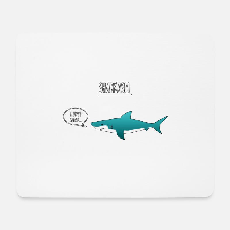 sharkasm - Mousepad (Querformat) - Weiß