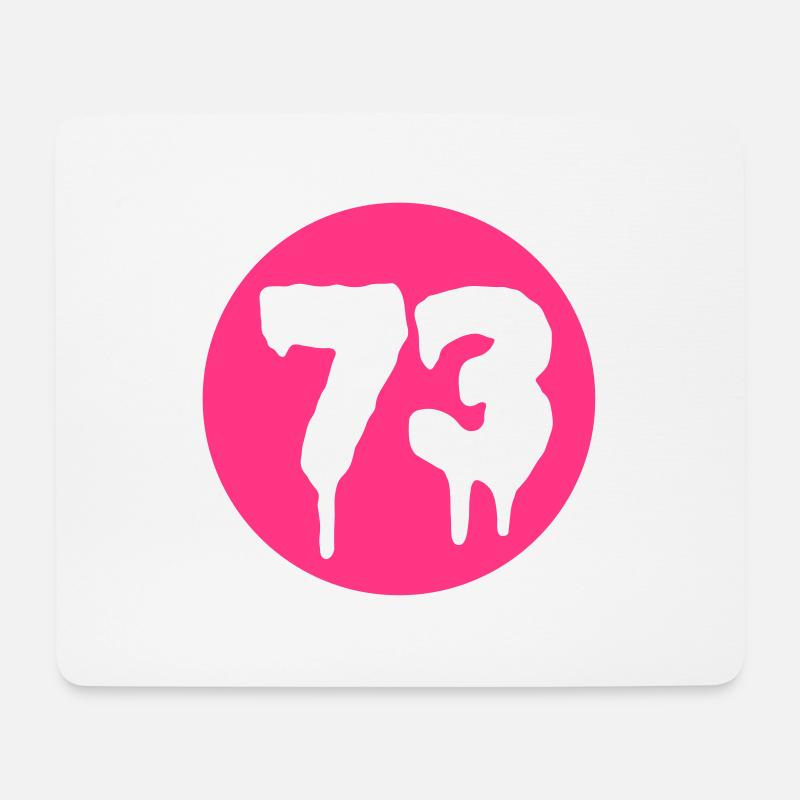 Number 73 - Mousepad (Querformat) - Weiß