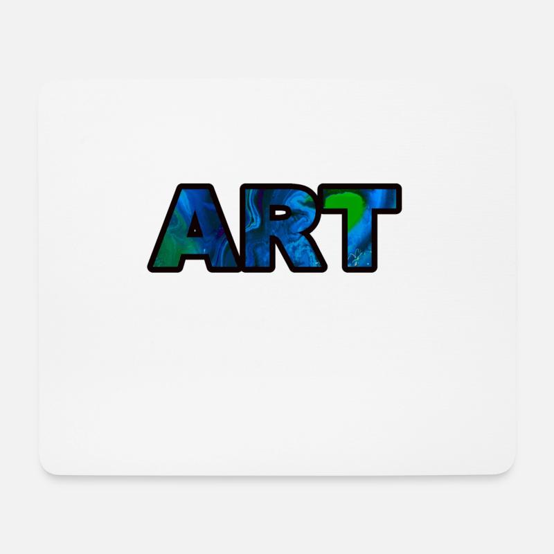 Art Art lettering - Mouse Pad (horizontal) - white