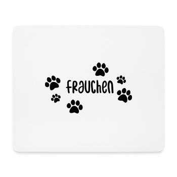 Frauchen Hundehalter Partnerdesign - Mousepad (Querformat) - Weiß - Vorne