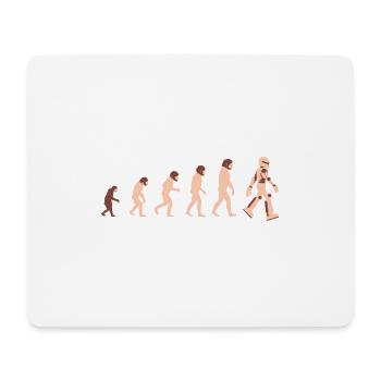 Theorie der Evolution Roboter Zukunft - Geschenkid - Mousepad (Querformat) - Weiß - Vorne