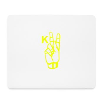 A golden hand signal - Mouse Pad (horizontal) - white - Front