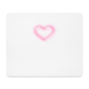Heart, pink glow - Mouse Pad (horizontal) - white - Front