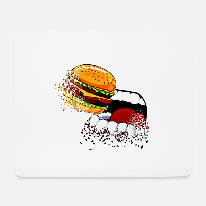 Burger - Mousepad (Querformat) - Weiß