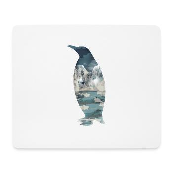 Doppelbelichtung Tiere Pinguin - Geschenkidee - Mousepad (Querformat) - Weiß - Vorne